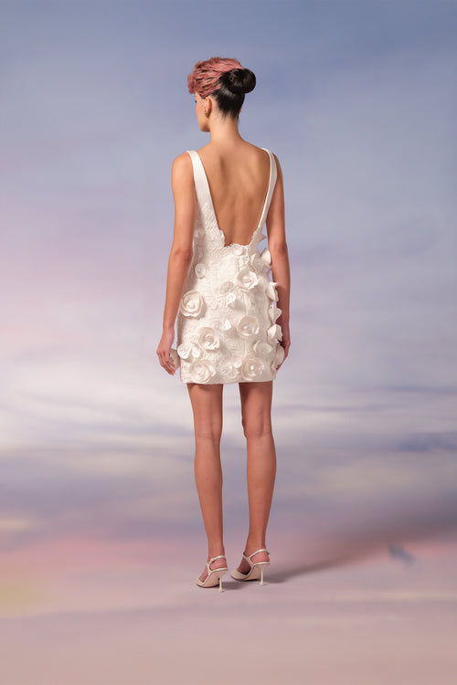 VRM499 - BLOOMING LACE PANSIES MINI DRESS
