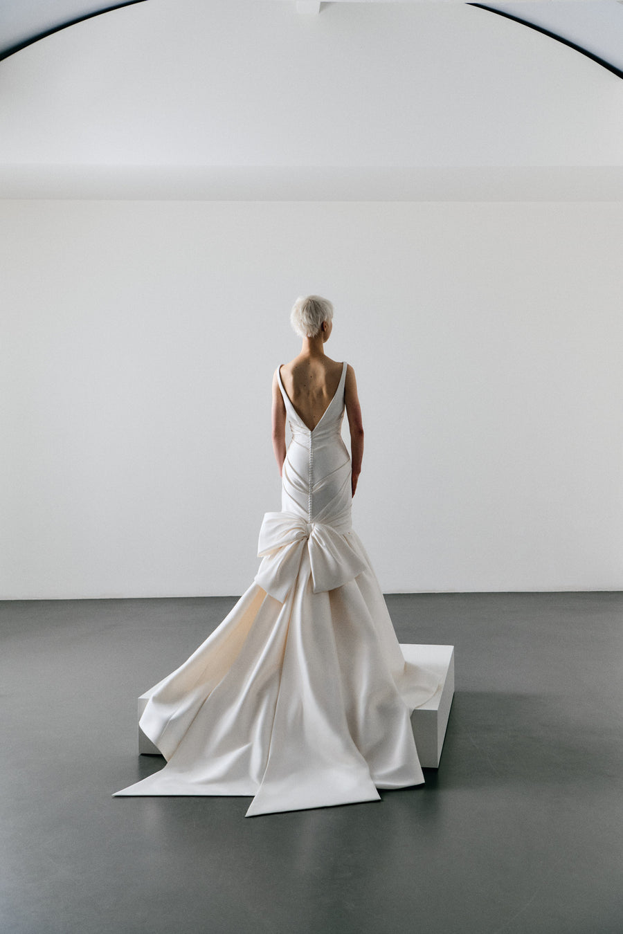 VRM503 - SCULPTURAL PLEATS FIT AND FLARE GOWN