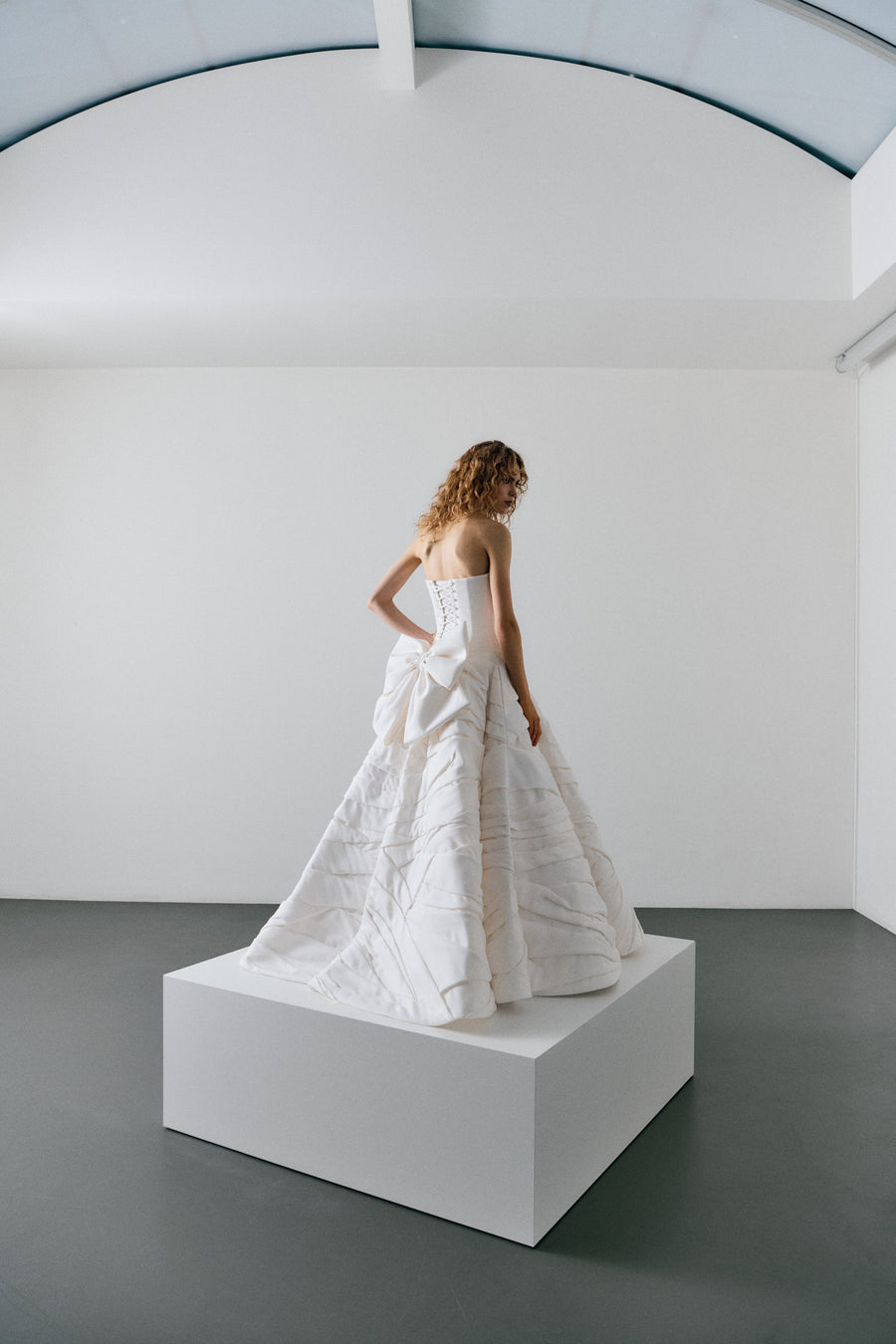 VRM504 - SCULPTED PLEATS A-LINE GOWN