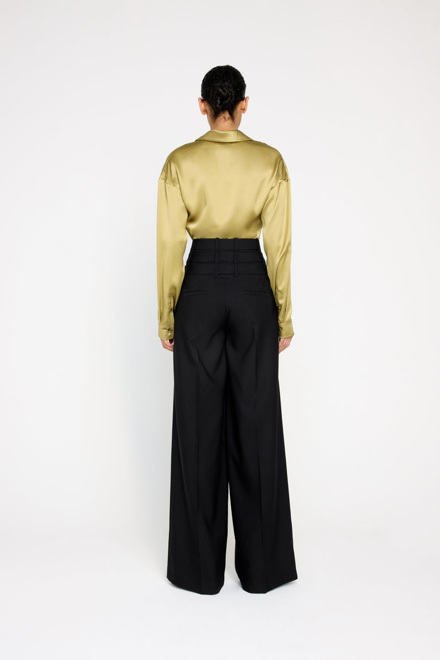 MULTI-LAYERED DENIM TROUSERS