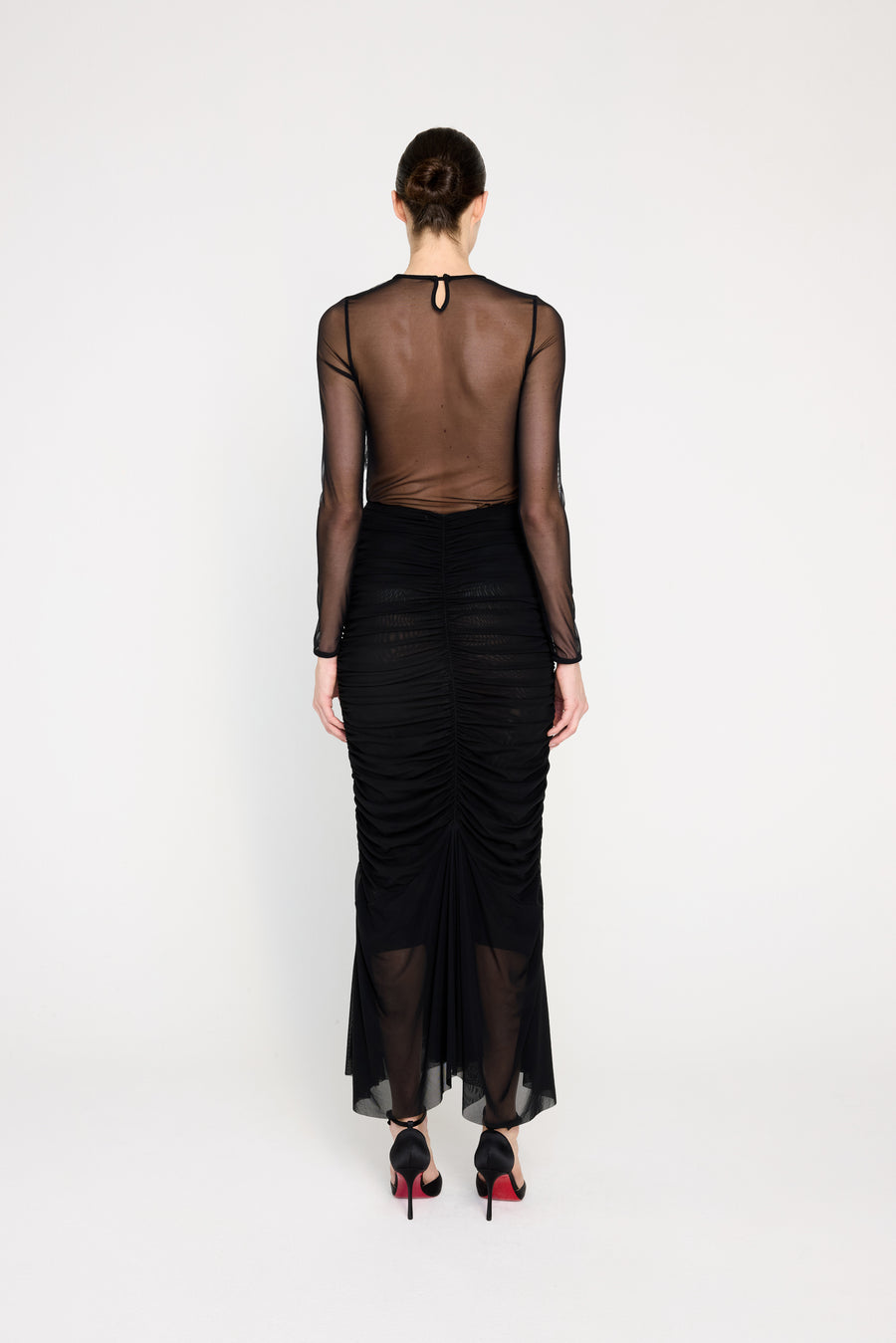 MESH JERSEY MERMAID SKIRT