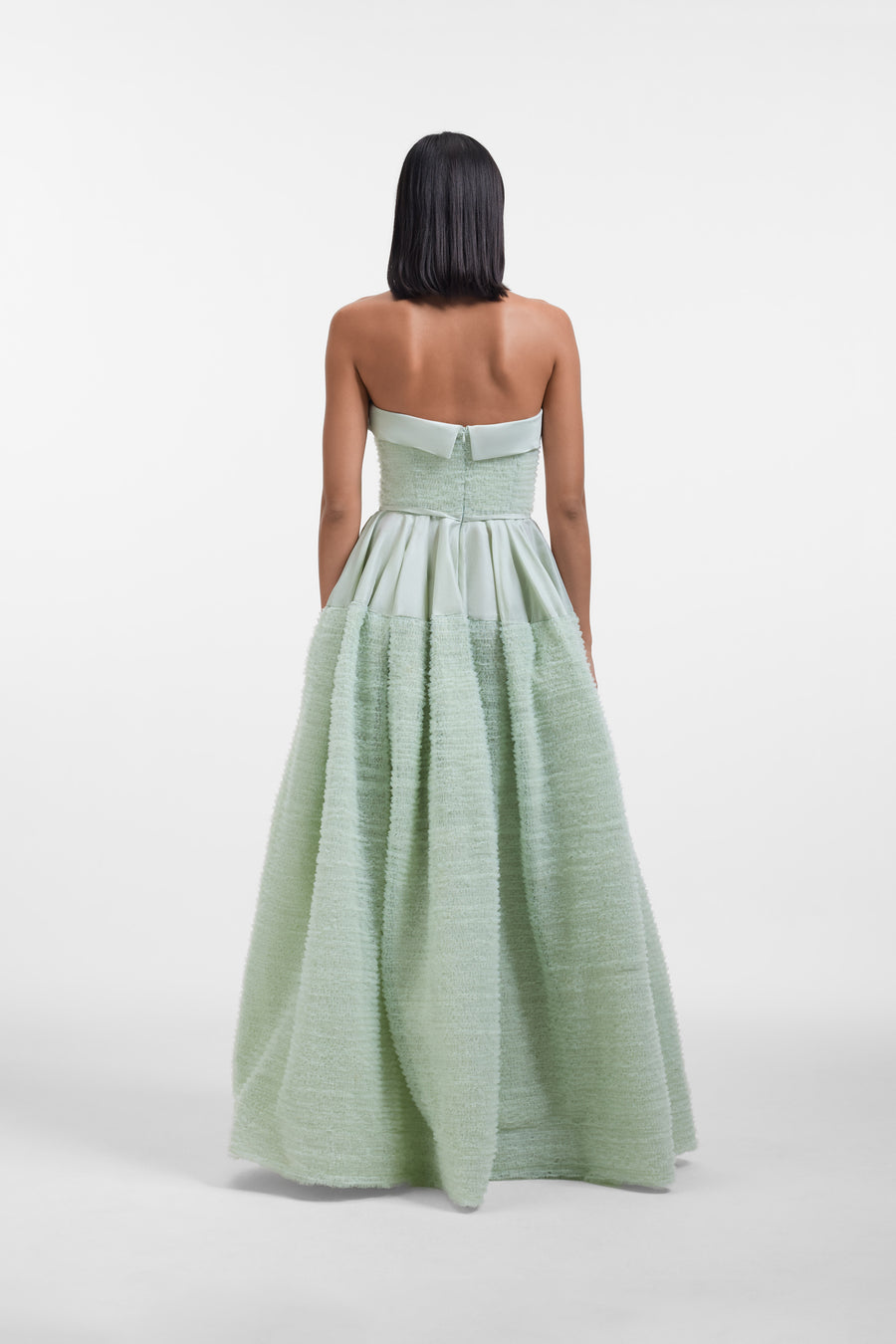 TULLE RUFFLE CIRCLE MAXI DRESS