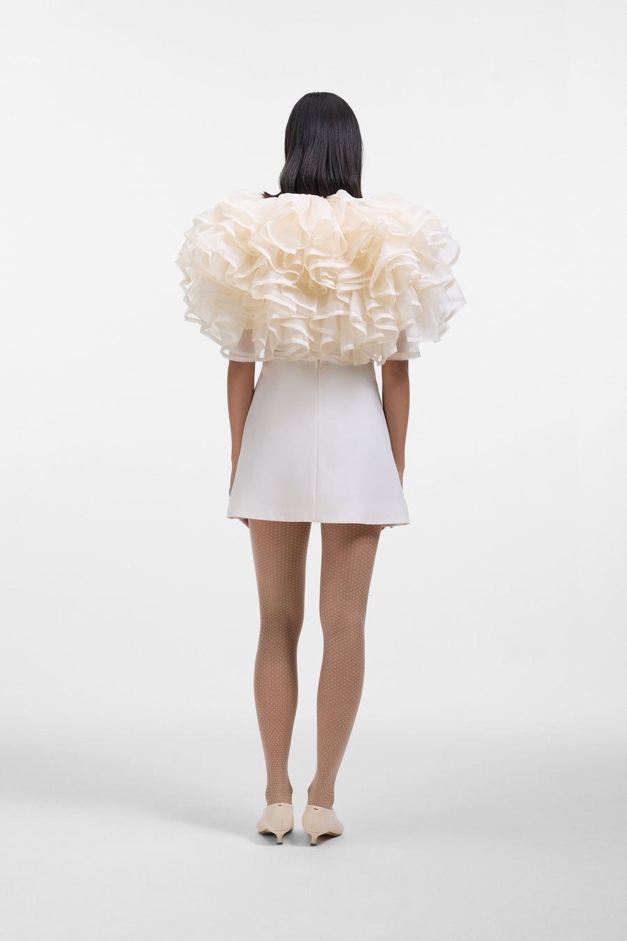 VOLANT ORGANZA MINI DRESS