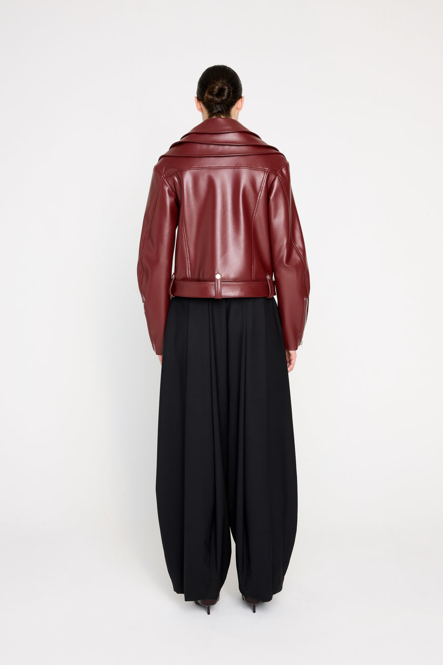 MULTI-LAYERED LEATHER BIKER JACKET