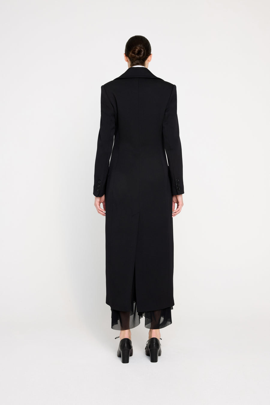 PLEATED POCKETS WOOL COAT