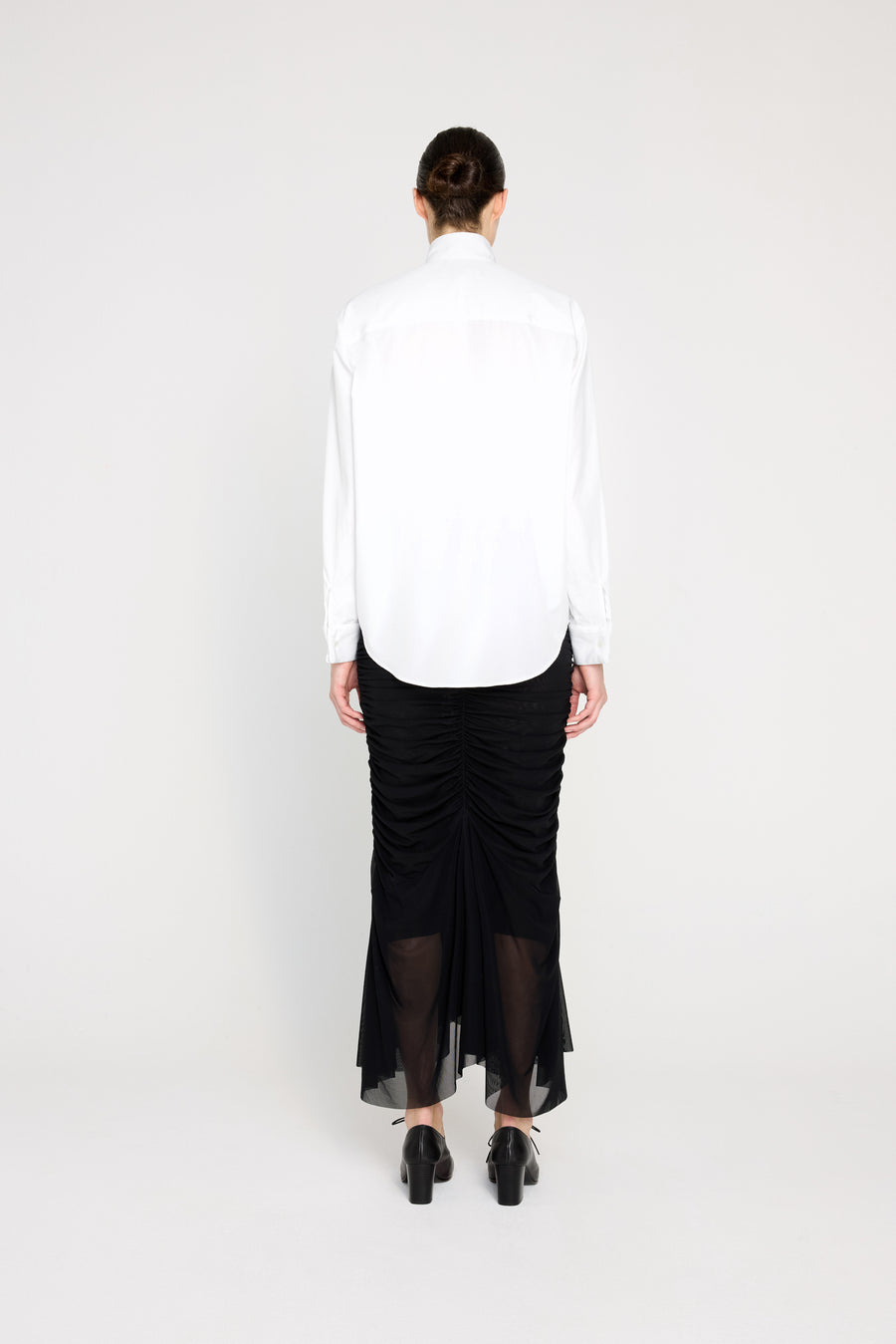 FEATHER TUXEDO PLASTRON SHIRT