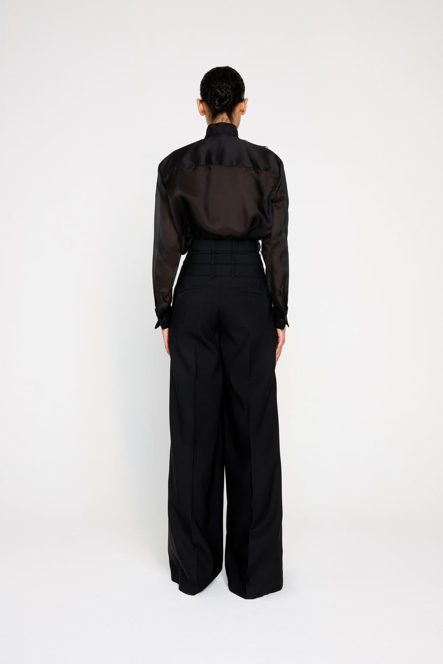 FEATHER TUXEDO PLASTRON SHIRT