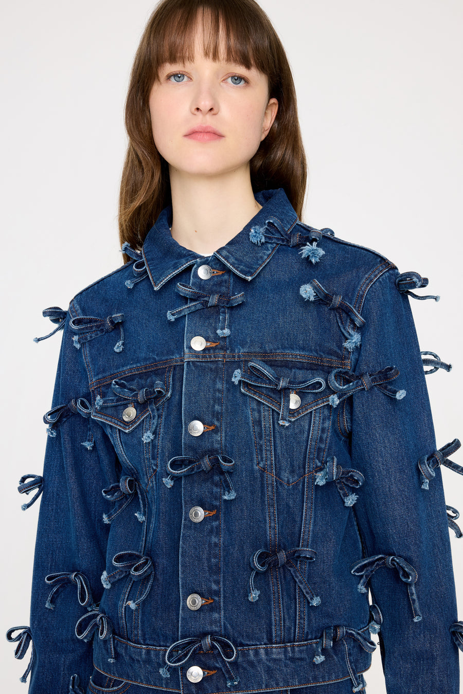 BOW DENIM JACKET