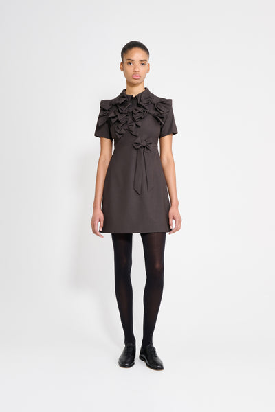 【VIKTOR & ROLF】ROMANCE IS BORN TD032 BLACKドレス ブラック BOW BOUQUET WOOL POLO DRESS – Viktor&Rolf
