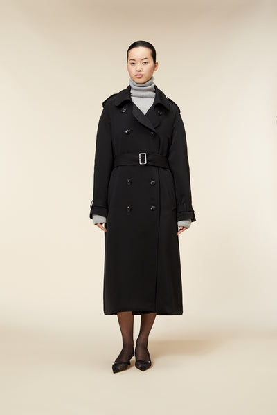 【MB×RePLAY】TRENCH COAT ブラック サイズ２ model_front_EO0142299124_F1_gr