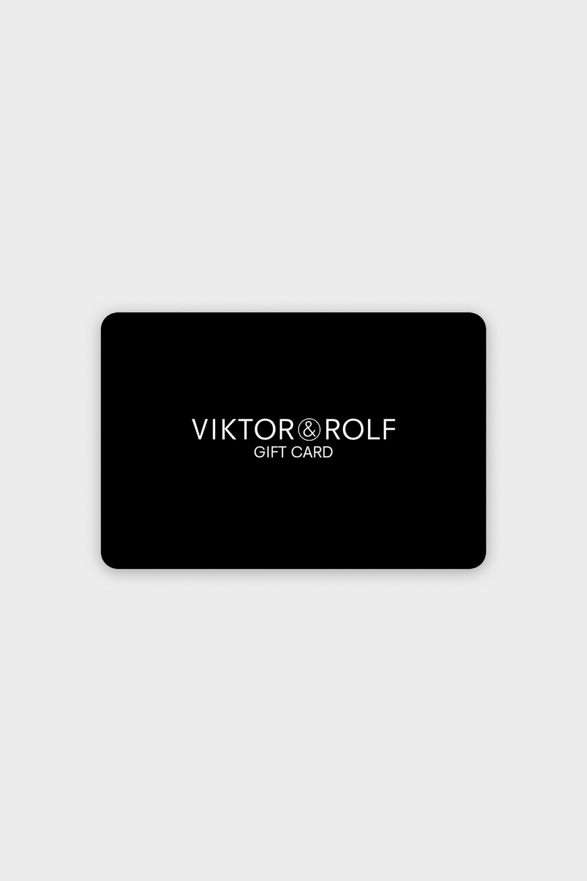 Black Viktor & Rolf gift card on a light gray background