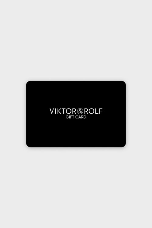 Black Viktor & Rolf gift card on a light gray background