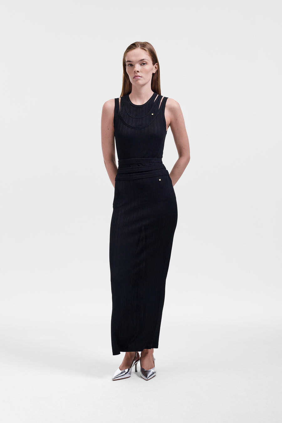 MULTI-LAYERED JERSEY SKIRT