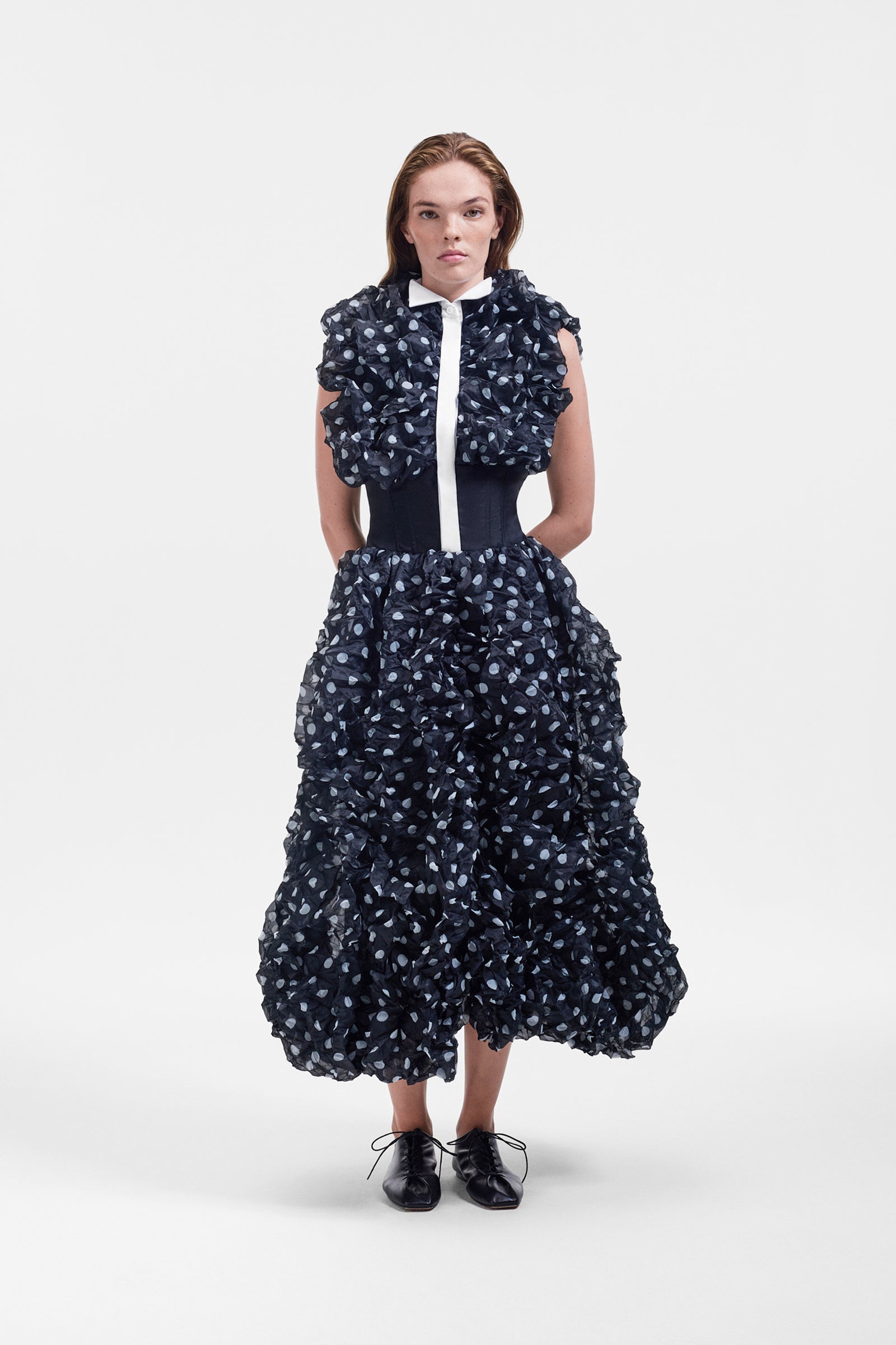 Viktor&Rolf Black Crinkle Maxi Dress