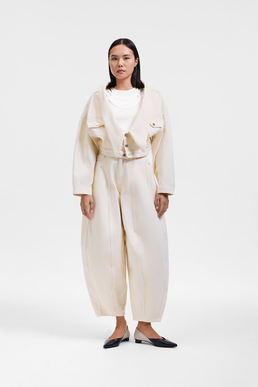 DENIM DRAGGED JACKET