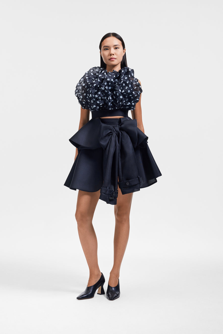 MINIROK MET STRIKDRAPERING