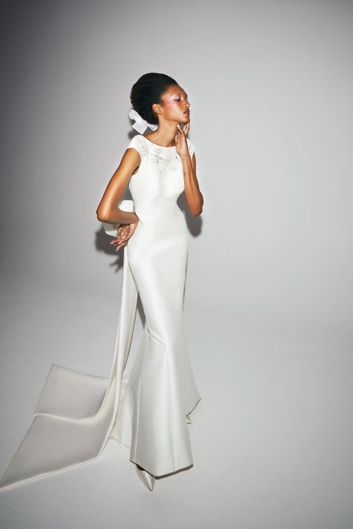 VRM333 - EMPIRE FLOWER MERMAID GOWN