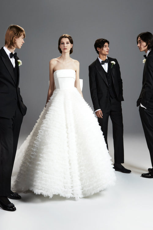 Viktor & Rolf Mariage Bridalwear Collection, Tulle Ruffle Gown showcasing elegance with modern couture details.