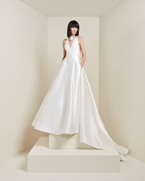 VRM432 – T-BACK CAMELLIA GOWN