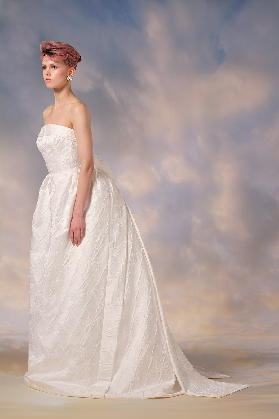 VRM477 - JACQUARD BELL GOWN