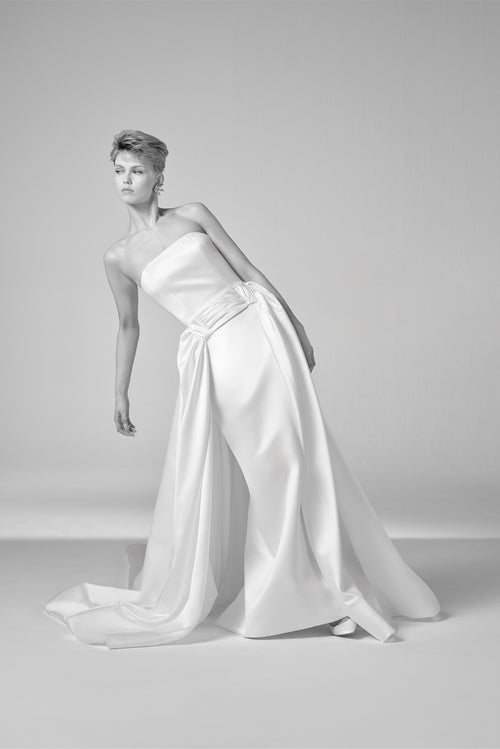 VRM478 - REGAL SATIN COLUMN GOWN