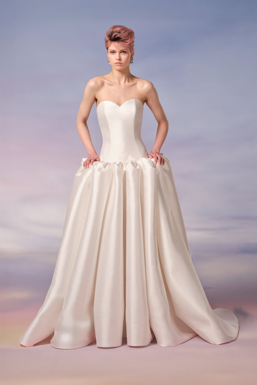 VRM496 - SCULPTED MIKADO GOWN