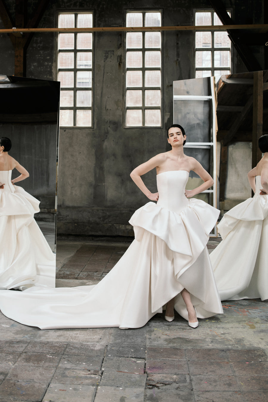 reformation wedding dresses Reformation Ronda Cowl Neck Silk Wedding Dress