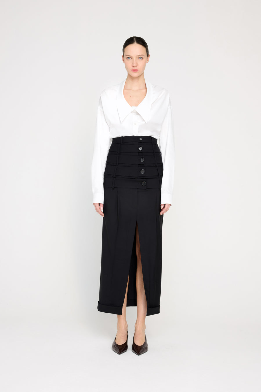 MULTI-LAYERED TROUSERS SKIRT