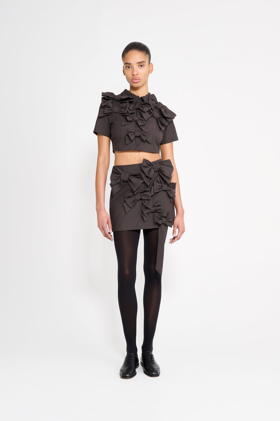BOW BOUQUET WOOL TOP