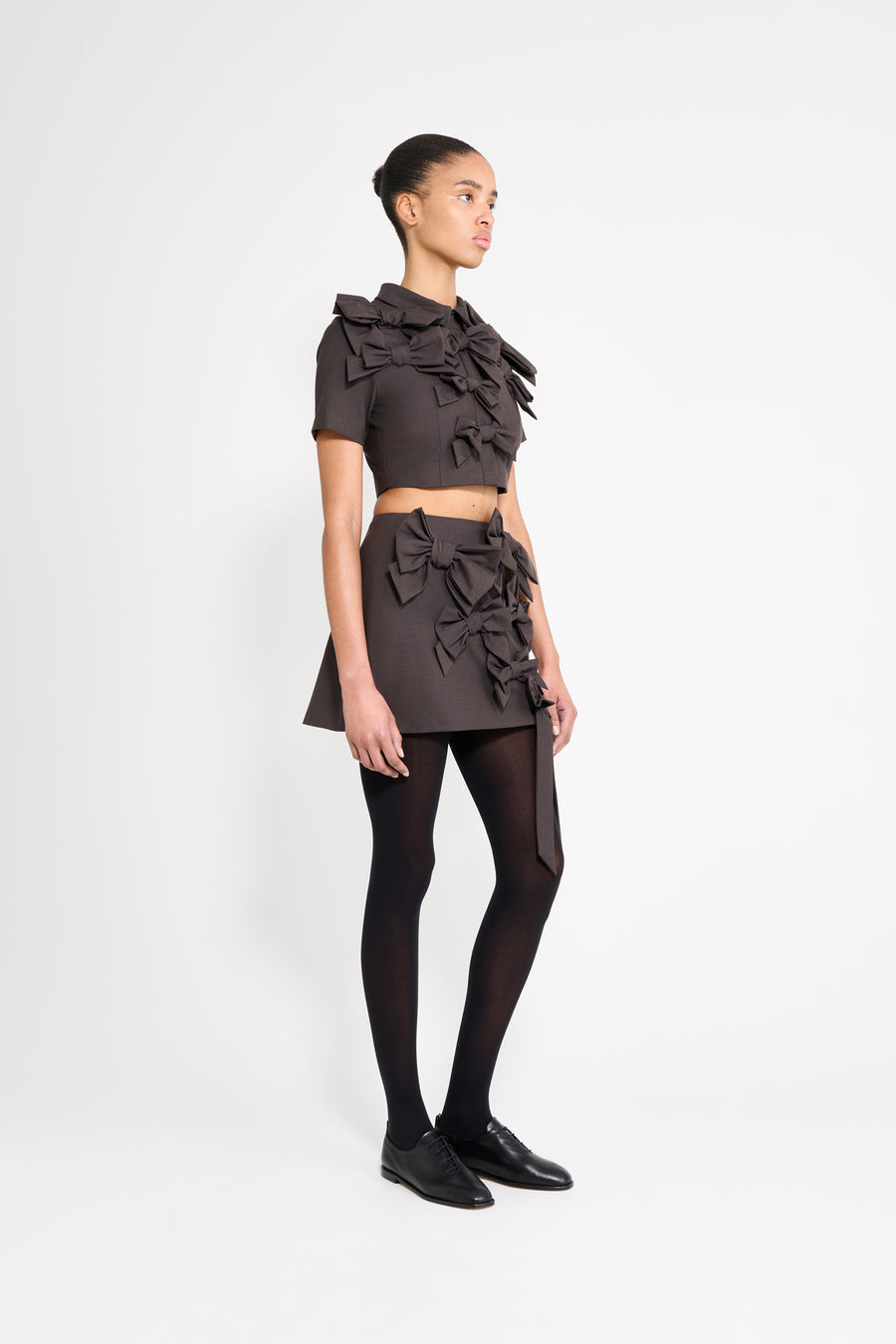 BOW BOUQUET WOOL TOP