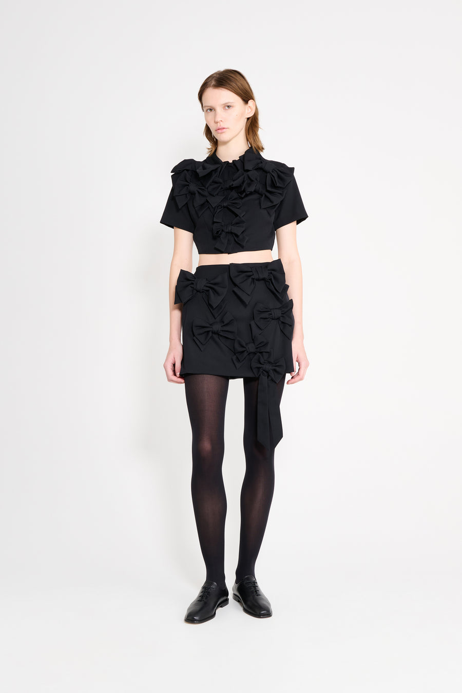 BOW BOUQUET WOOL TOP