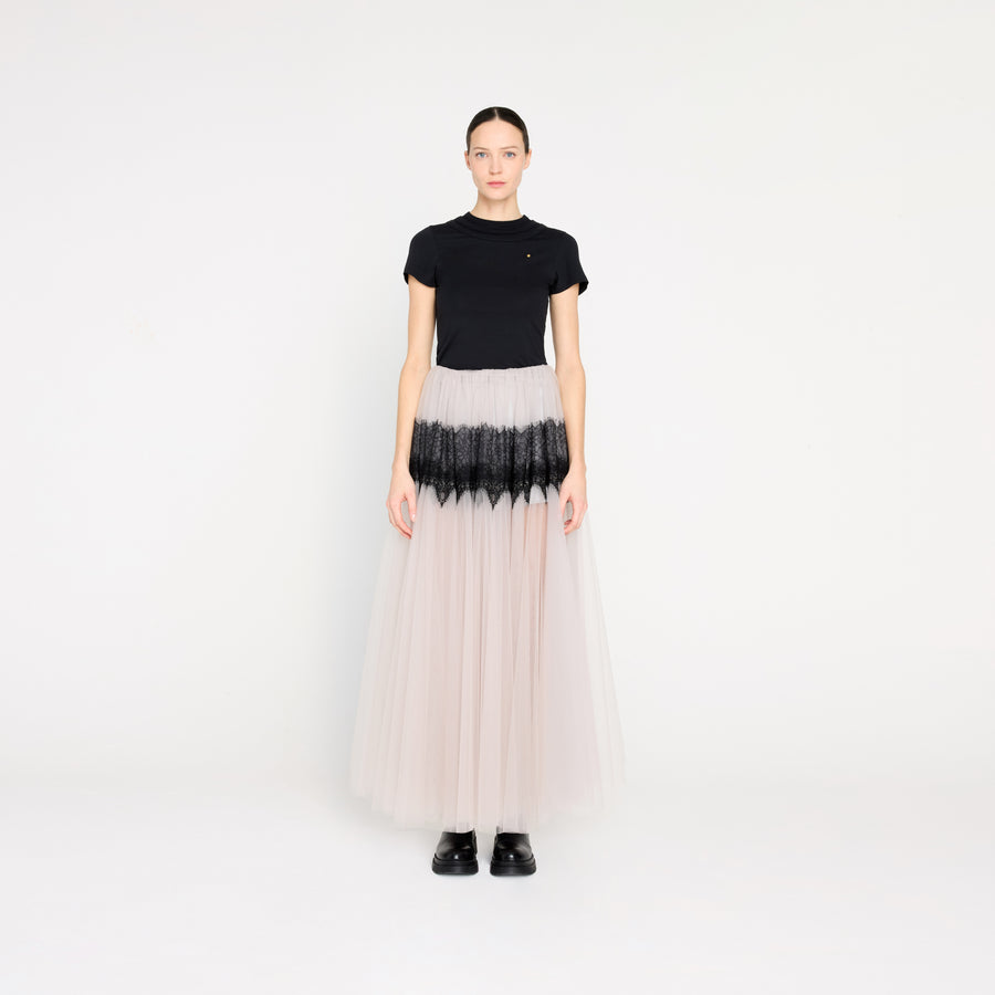 TULLE & LACE MAXI SKIRT