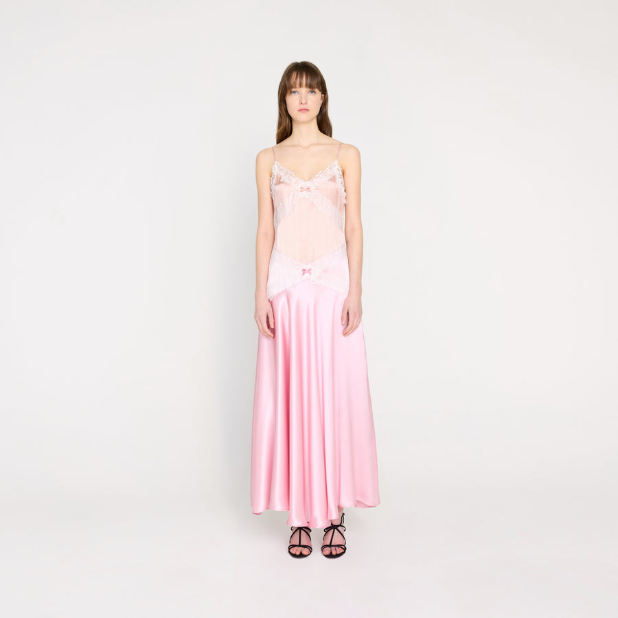 SILK LACE CAMI DRESS