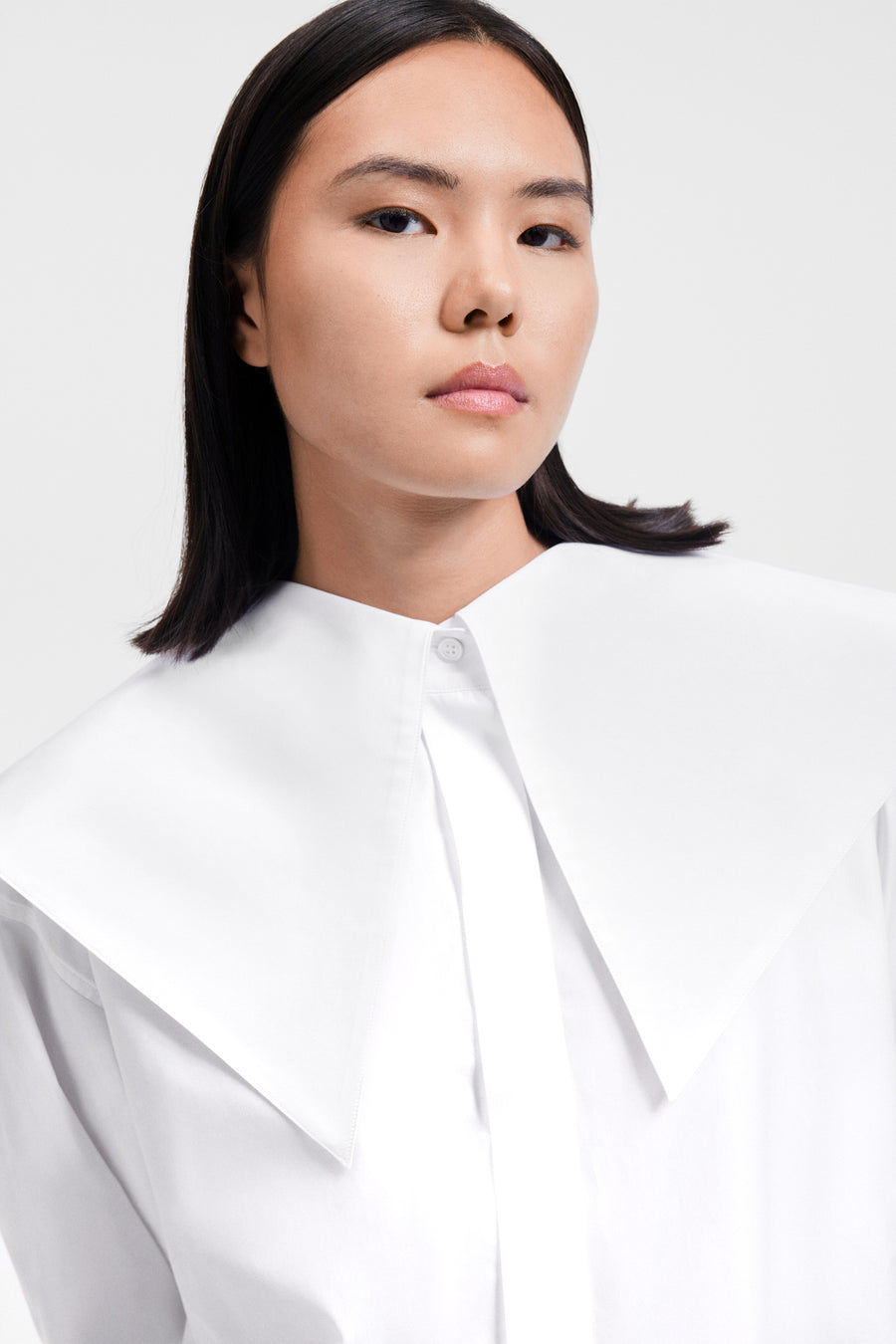 VOLANT DETAIL POPLIN SHIRT