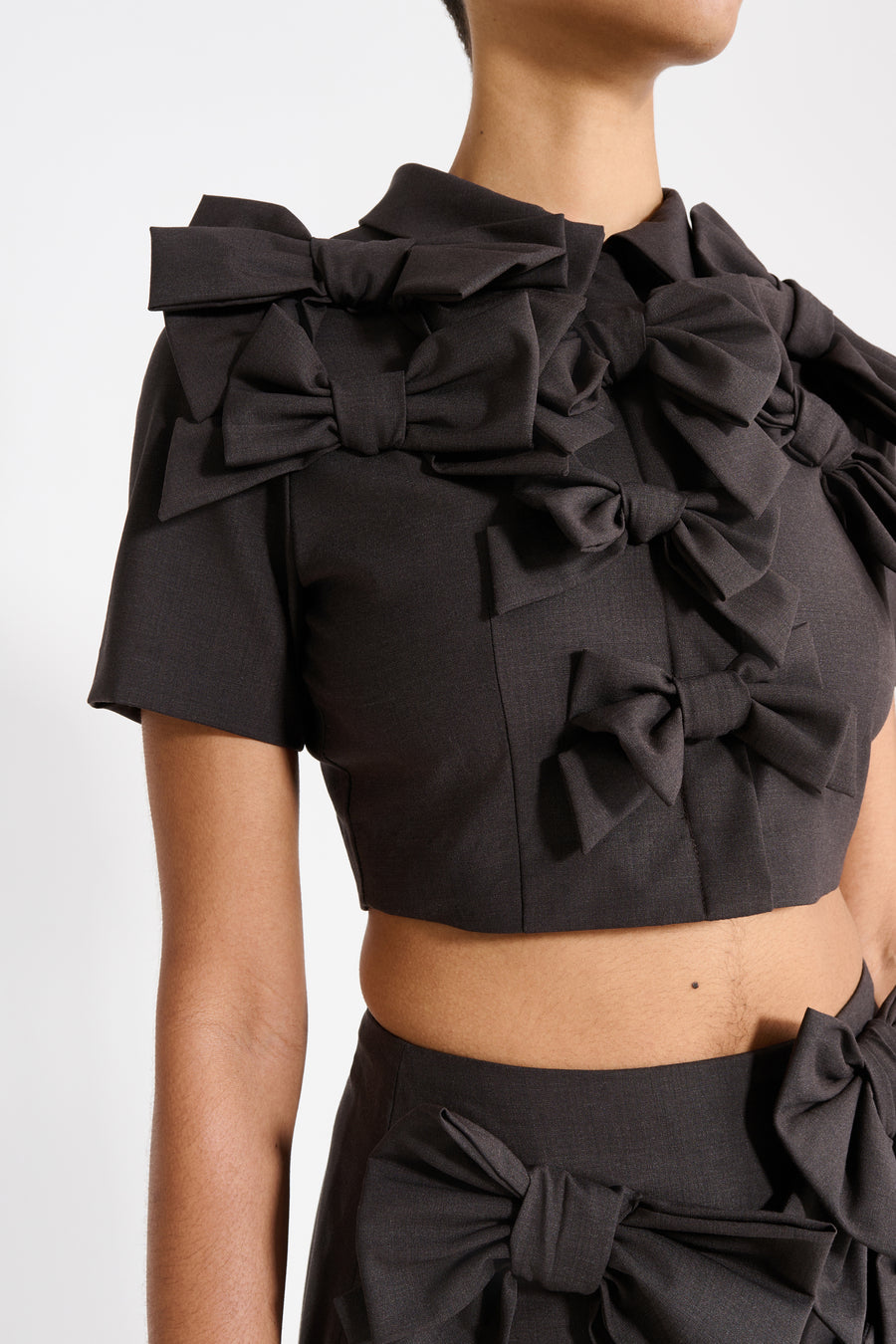 BOW BOUQUET WOOL TOP