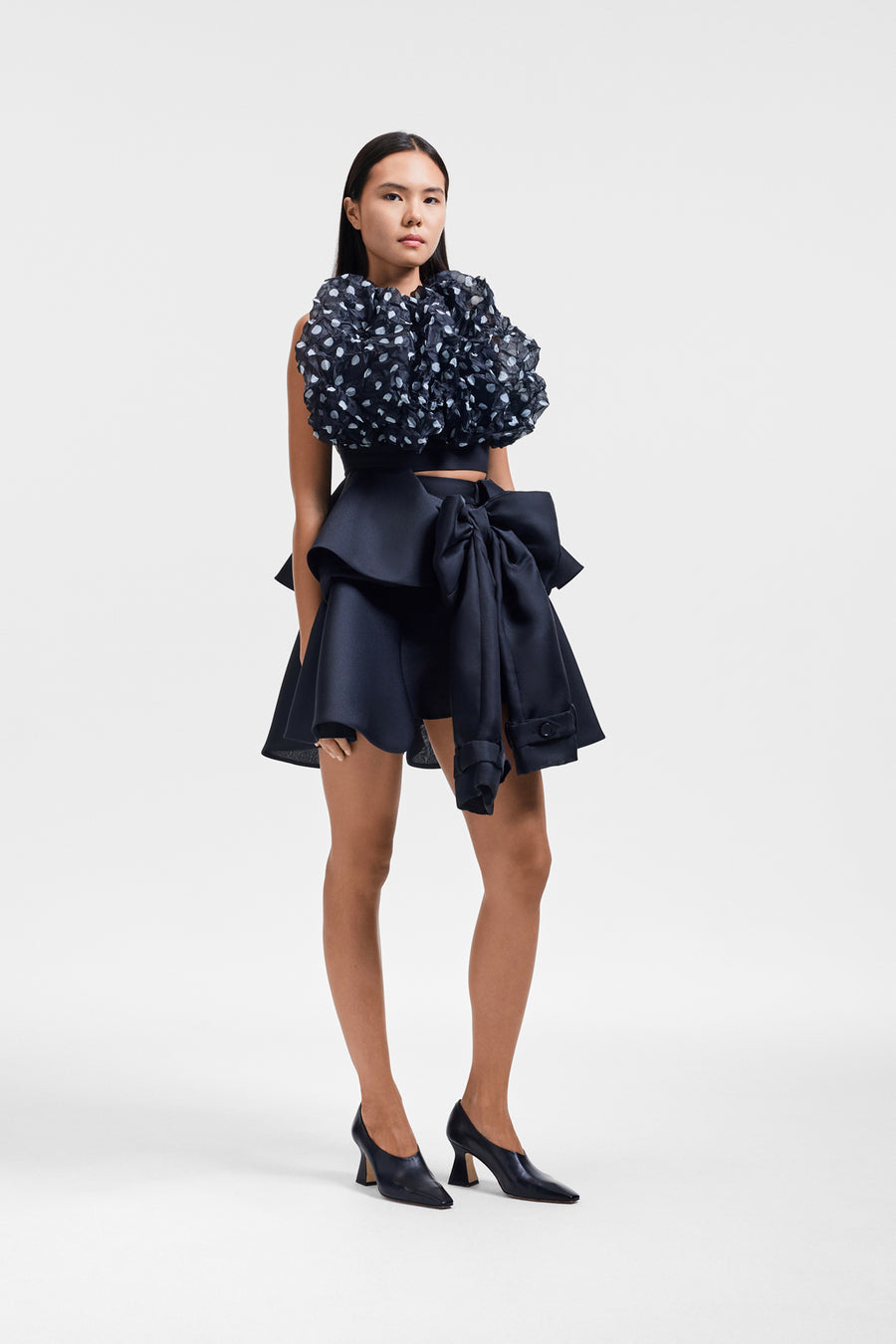 MINIROK MET STRIKDRAPERING