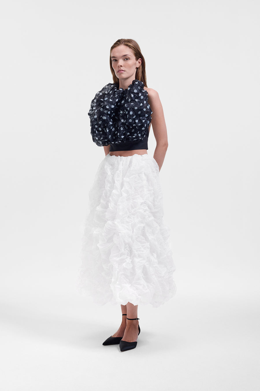 CRINKLE ORGANZA SKIRT