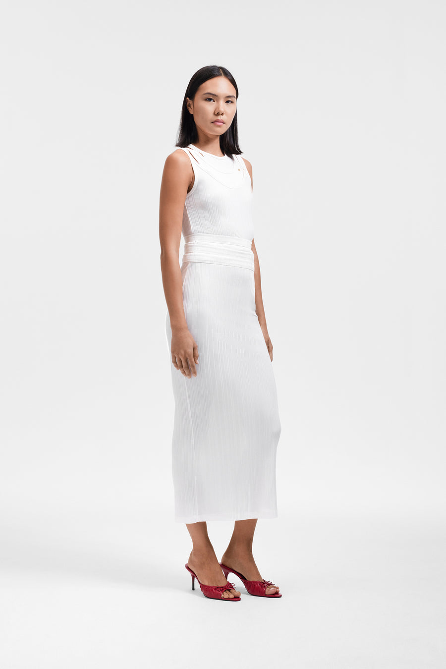 MULTI-LAYERED JERSEY SKIRT