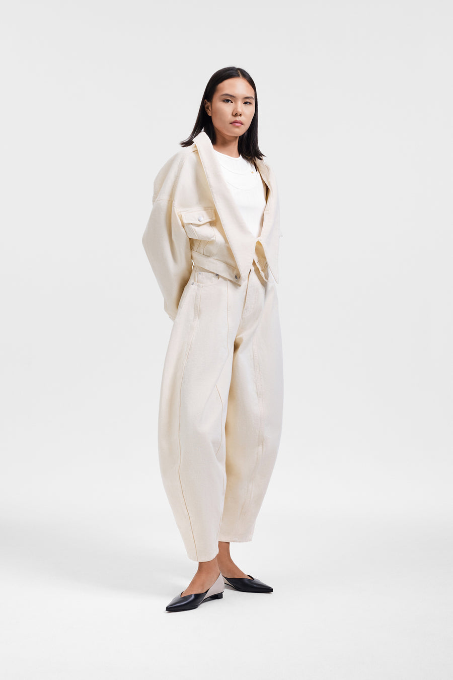 DENIM DRAGGED JACKET