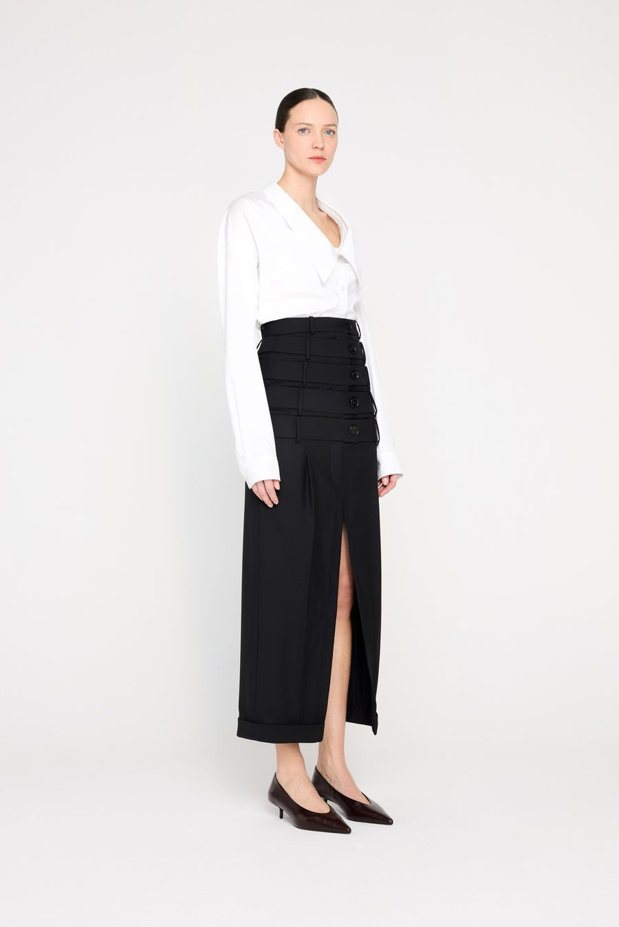 MULTI-LAYERED TROUSERS SKIRT