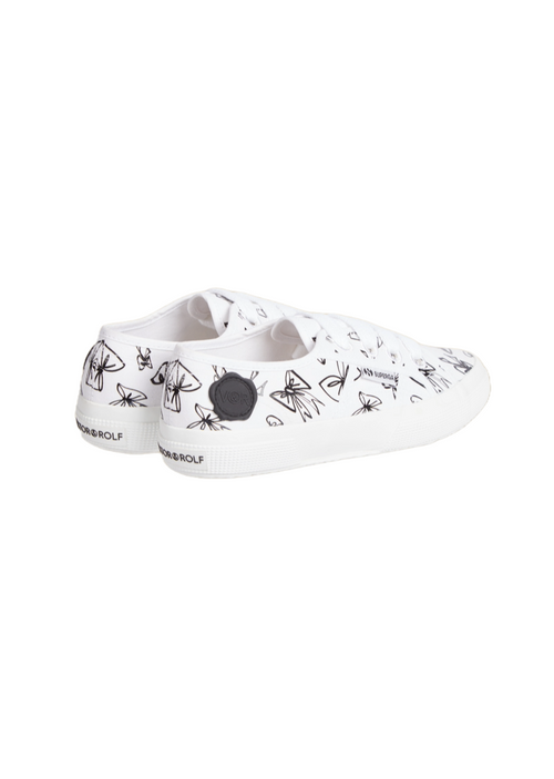 SUPERGA LOW CUT BOW PRINT SNEAKER