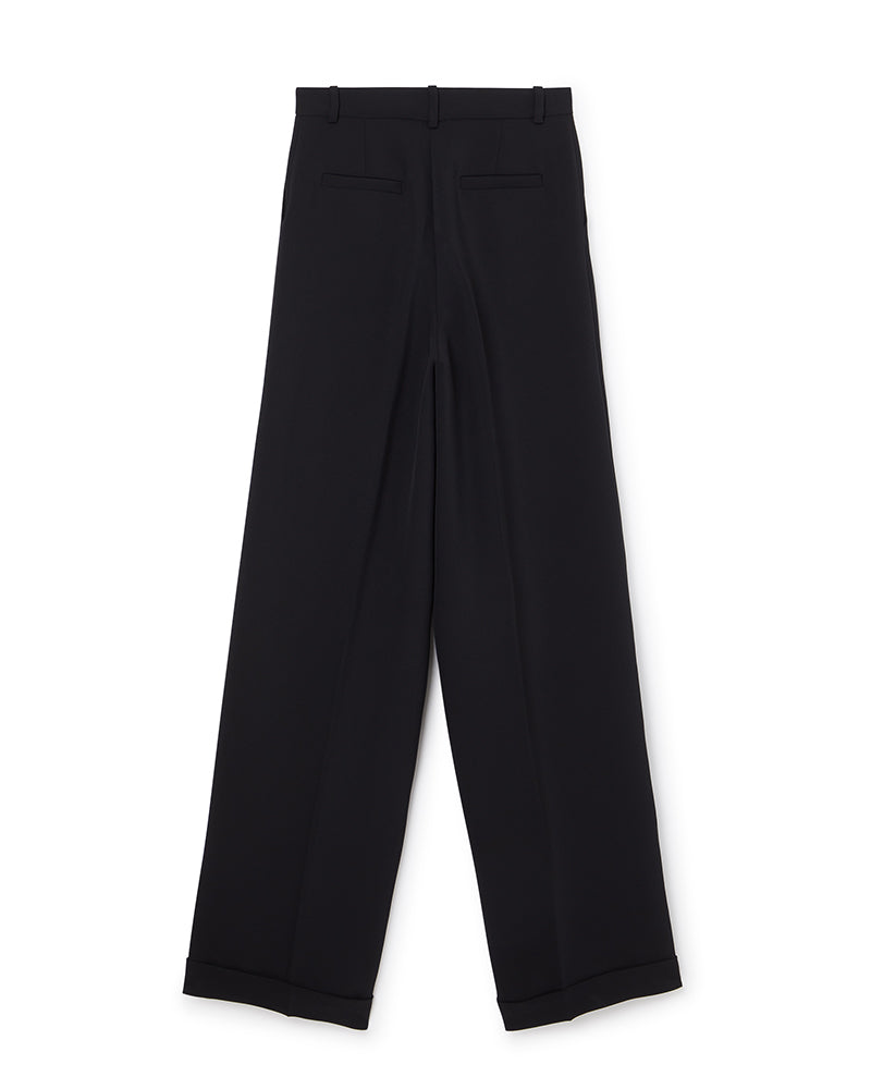 WAISTED TAILORED BLACK TROUSER