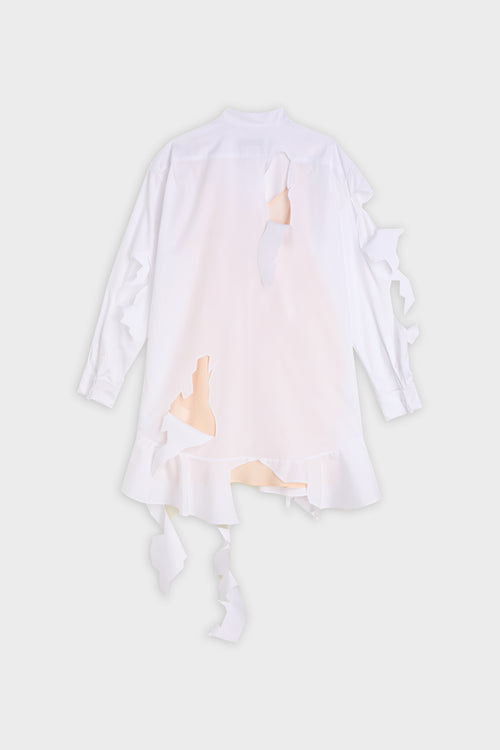 CUT OUT POPLIN SHIRT