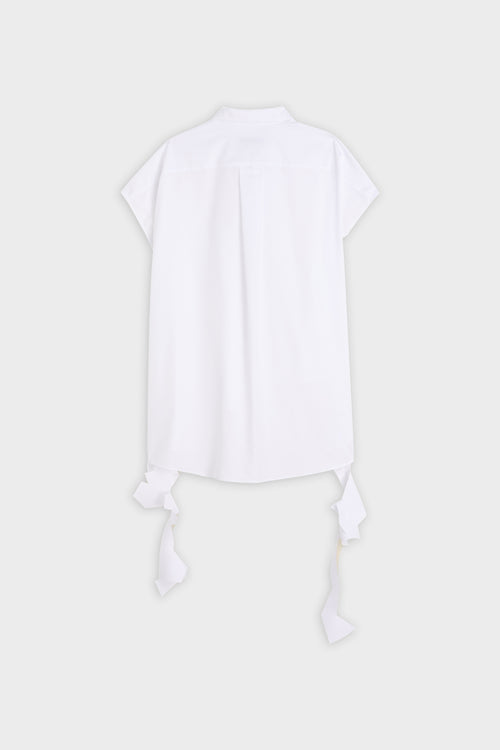 SLEEVELESS POPLIN SHIRT