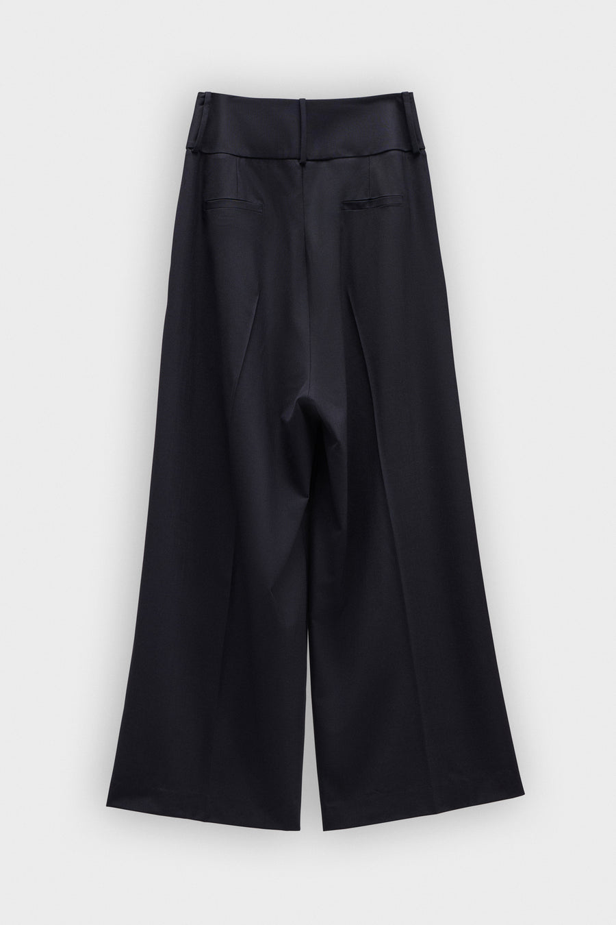 DRAGGED WOOL-BLEND TROUSERS