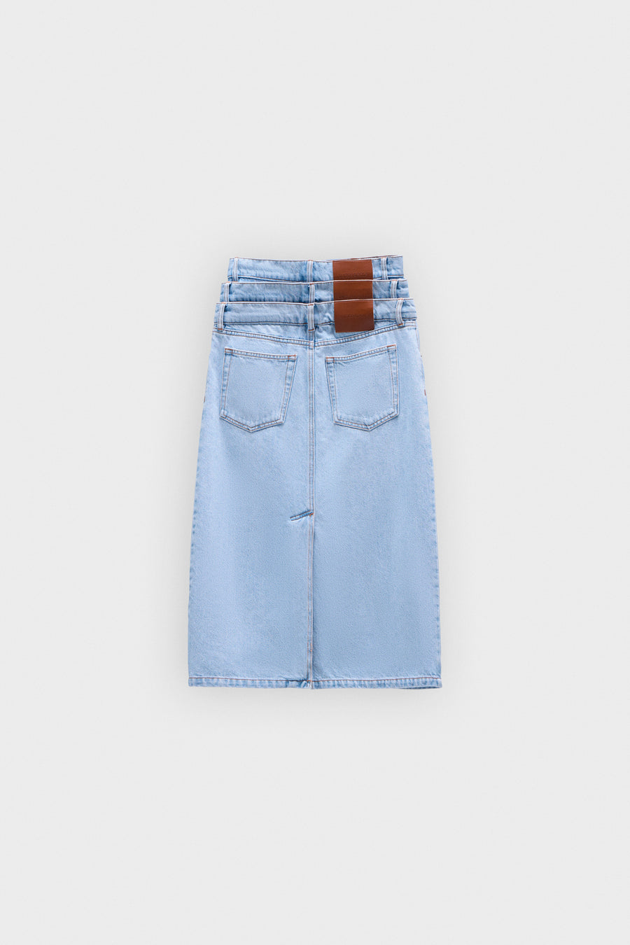 MULTI-LAYERED DENIM SKIRT