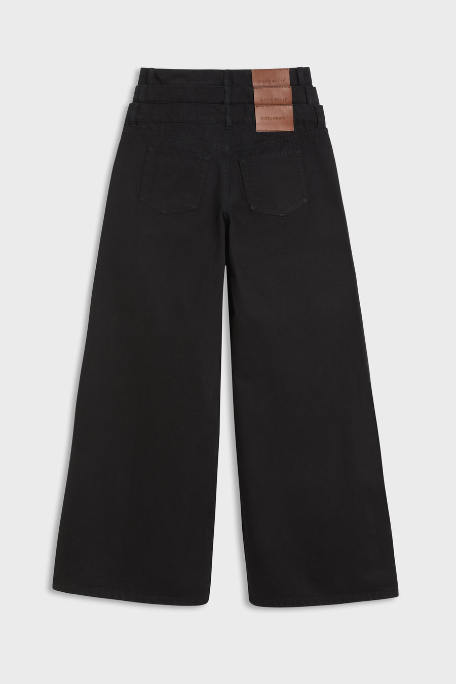 MULTI-LAYERED DENIM TROUSERS