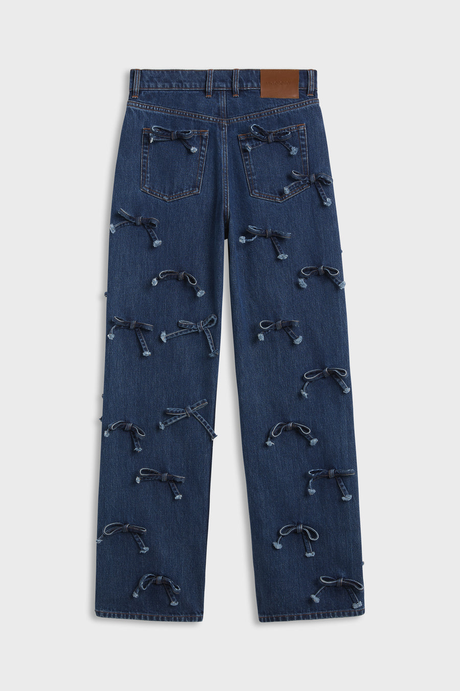 BOW DENIM TROUSERS