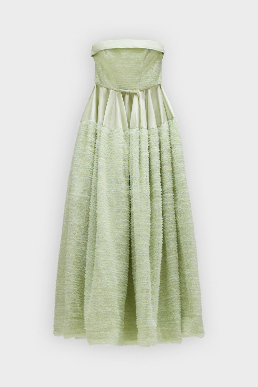 TULLE RUFFLE CIRCLE MAXI DRESS
