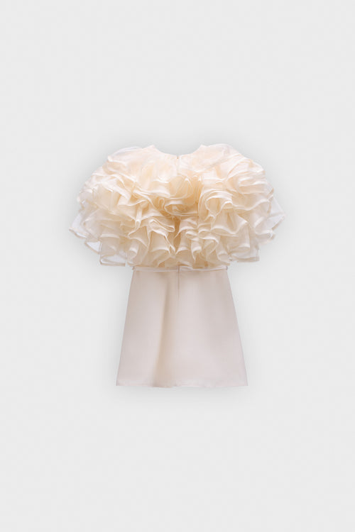 VOLANT ORGANZA MINI DRESS
